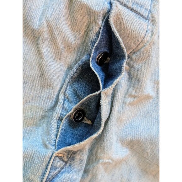 Sanforized Denim Overalls VTG 50s Repaired Distressed Thrashed Faded 35" Waist - Picture 11 of 16